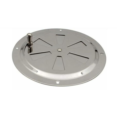 Rundes Lüftungsgitter aus Edelstahl, verstellbare runde Lüftungsöffnung, Lamellen-Lüftungsgitter aus Edelstahl für Raucher, Wohnmobile, Häuser, Yachten, Durchmesser 125 mm, 1 Stück