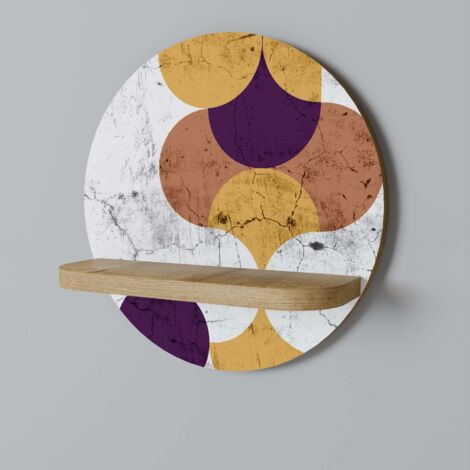 Rundes Regal „Cracked Geometry“