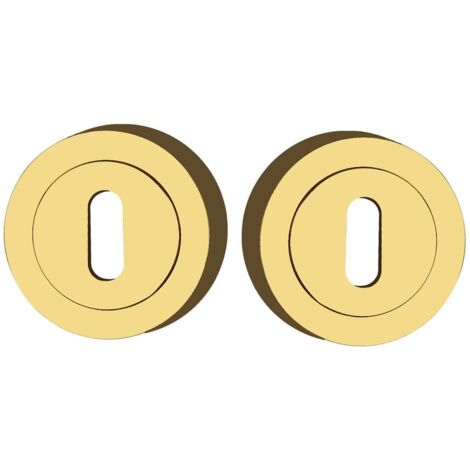 Rundes Schild Rosettenschlüssel Gold Elika