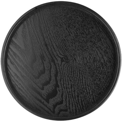 Rundes Serviertablett aus Massivholz, 24 cm, für Kaffee, Tee und Speisen
