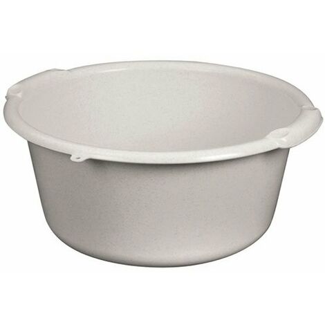 RUNDES WASCHBECKEN AUS ALUMINIUM UND KUNSTSTOFF 14L D42X17CM GRAU MOUCHET RIVB14G