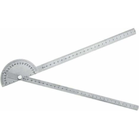 Rundkopf-Winkelmesser, Edelstahl-Winkelmesser, Rundkopf-Arm-Messlineal-Werkzeug, für Ingenieur, Winkelmessung, Studentenzeichnung