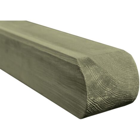 Rundkopfpfosten 180 x 9 x 9 cm kesseldruckimprägniert Zaunpfosten Holzzaun Holz