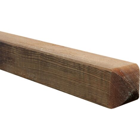 Rundkopfpfosten 190 cm, 90 x 90 mm, kesseldruckimprägniert, braun Sichtschutz