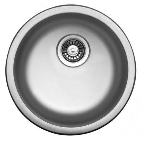 Rundspüle inkl. Zubehör, Edelstahlspüle, Einbauspüle, Waschbecken, Küchenspüle