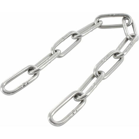 Rundstahlkette langgliedrig ähnl. DIN763 ø 4 mm Bund= 50 Meter - Edelstahl A4