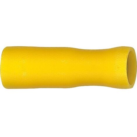 Rundsteckhülse isoliert 100 Stück, Farbe gelb - 4,0 mm²-6,0 mm², 5,0 mm