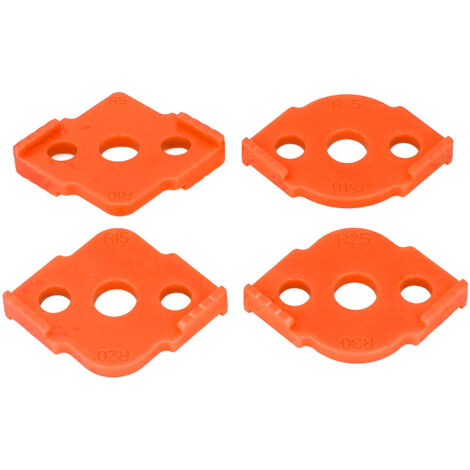 Rundungsvorrichtung für die Holzbearbeitung – 4-teilige Fräsvorrichtung für halbrunde Ecken – Verschleißfestes ABS-Material – Farbe: Orange
