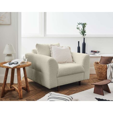 Rune – sessel – aus bouclé-stoff - beige