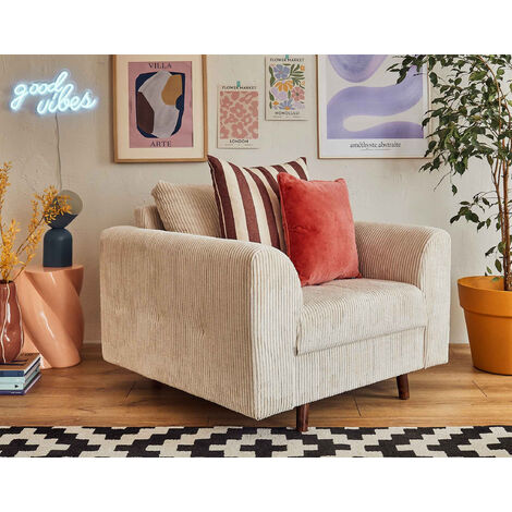 Rune – sessel – aus cord - beige