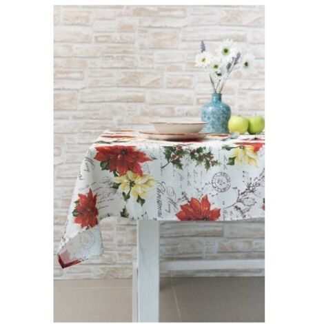 Runner 45X180 Cm Stella Natale Con Scritte Bianca
