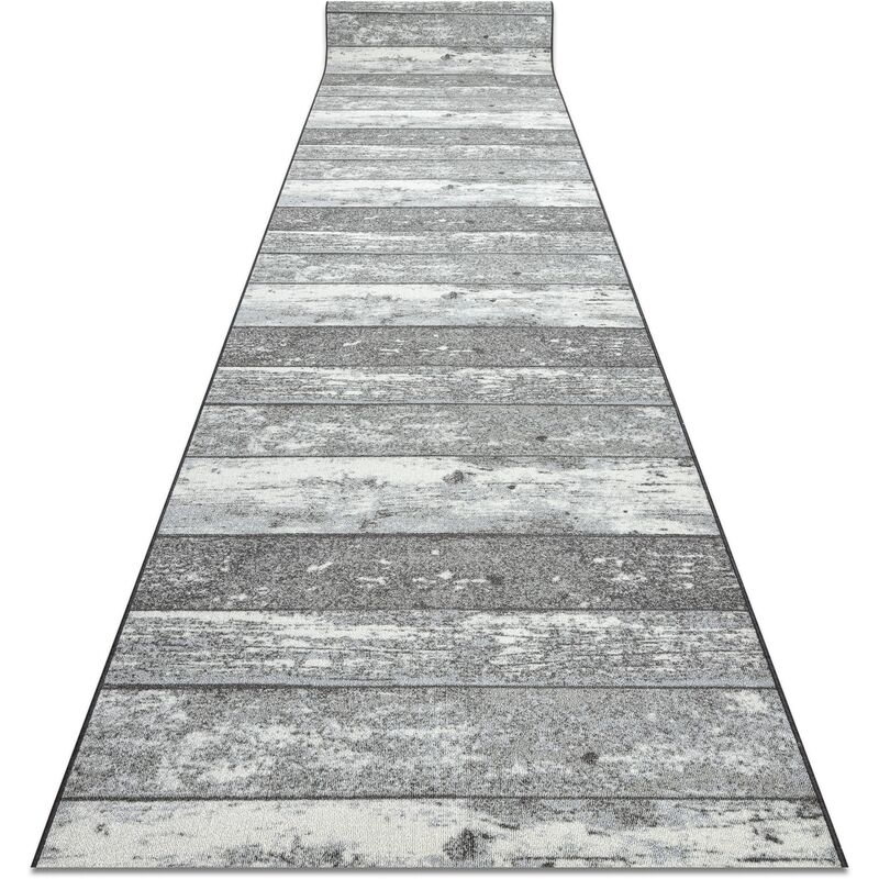 Runner anti-slip 110 cm Wood planks grey grey 110x680 cm