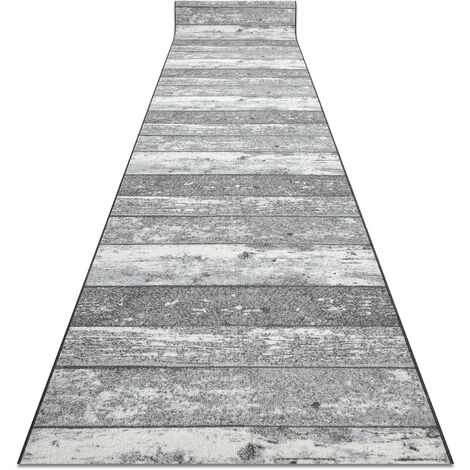 RUGSX Runner anti-slip 80 cm Wood planks grey grey 80x250 cm