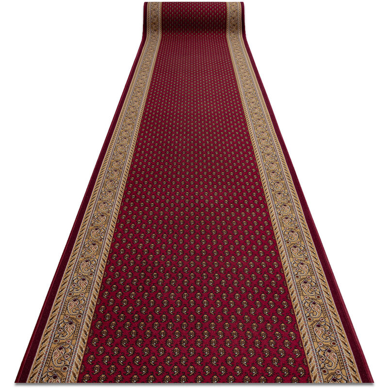 Rugsx - Runner anti-slip inca maroon 80cm red 80x400 cm