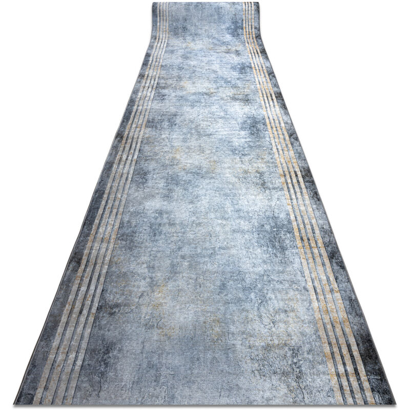 Runner anti-slip LOTUS FRAMES 29870 Frame, stone silver / gold WASHABLE 120cm grey 120x100 cm