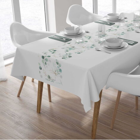 Runner da tavolo decorativo 85x85 Panama Green Leaves