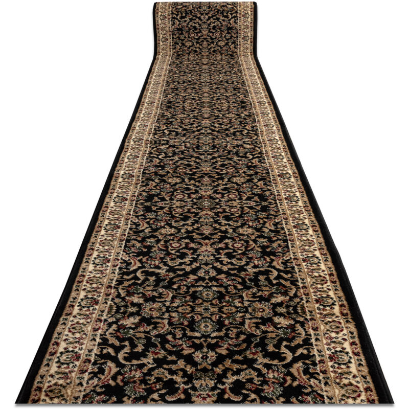 RugsX Heat-Set Royal Runner in Black | Size: 80 cm x 110 cm