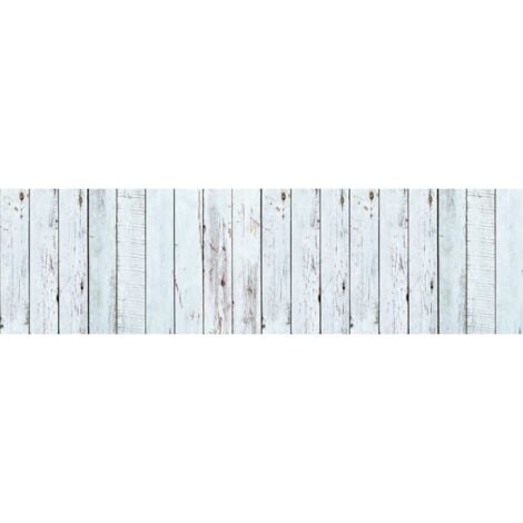runner in vinile white wood, 50x180 cm