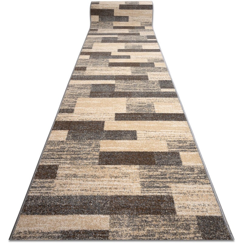 Rugsx - Runner karmel Deski boards grey caramel 80cm beige 80x180 cm