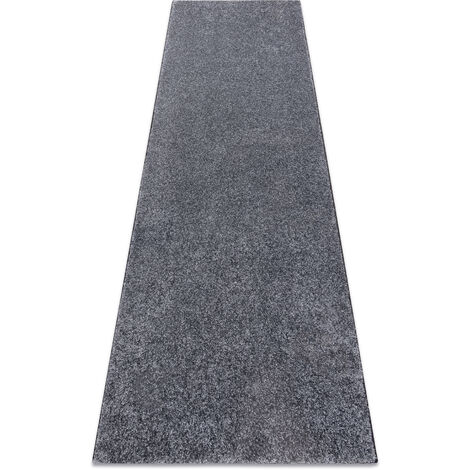 Runner SANTA FE grey 97 plain, flat, one colour grey 70x470 cm