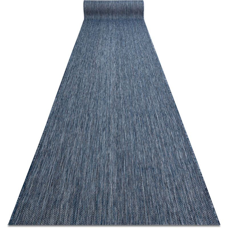 Runner SISAL SION Melange Flat woven navy, dark blue 80cm blue 80x170 cm