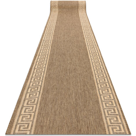 RUGSX Runner SIZAL FLOORLUX design 20014 coffe / mais 70 cm beige 70x260 cm