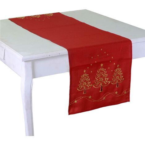 Runner tessuto stile 15 rosso cm40x140