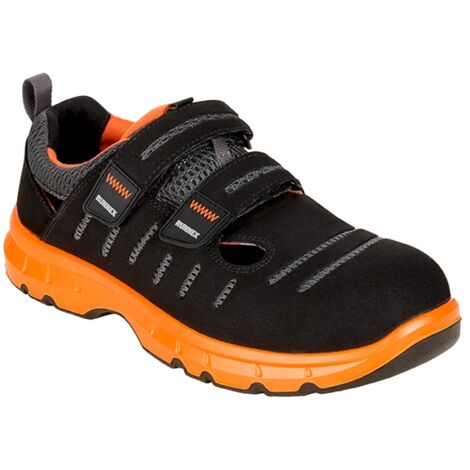 RUNNEX® 5176 Gr. 40 RUNNEX® S1P-ESD-Sicherheitsklettsandalen FlexStar schwarz/or