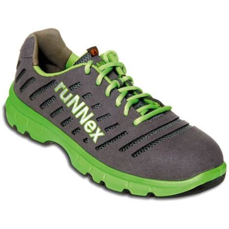 RUNNEX® S1P ESD-Sicherheitshalbschuhe FlexStar grau/ grün 5170 Gr.49