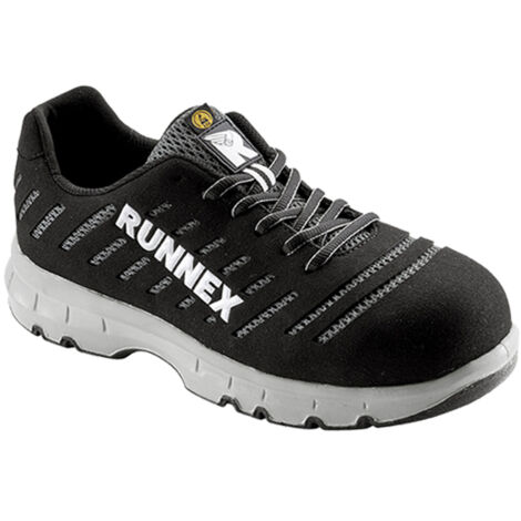 RUNNEX® S1P-ESD-Sicherheitshalbschuhe FlexStar schwarz/silber, 5178 Gr. 42