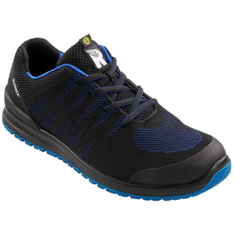RUNNEX® S1P ESD-Sicherheitshalbschuhe SportStar schwarz/blau 5109 Gr. 37