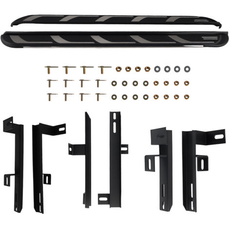 Running Board Side Steps for AUDI Q5 S LINE 80A 2018-23 Black Non-Slip Nerf Bars