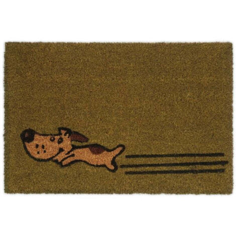 Running dog coir doormat