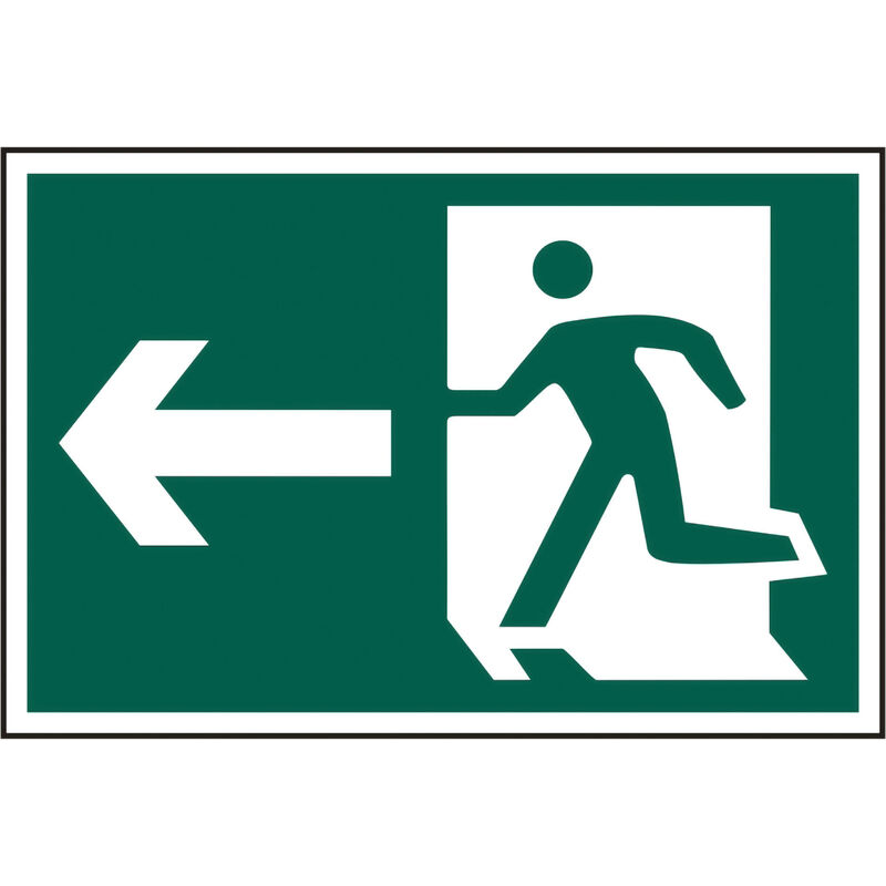 Running Man Arrow Left' Sign 300mm x 200mm