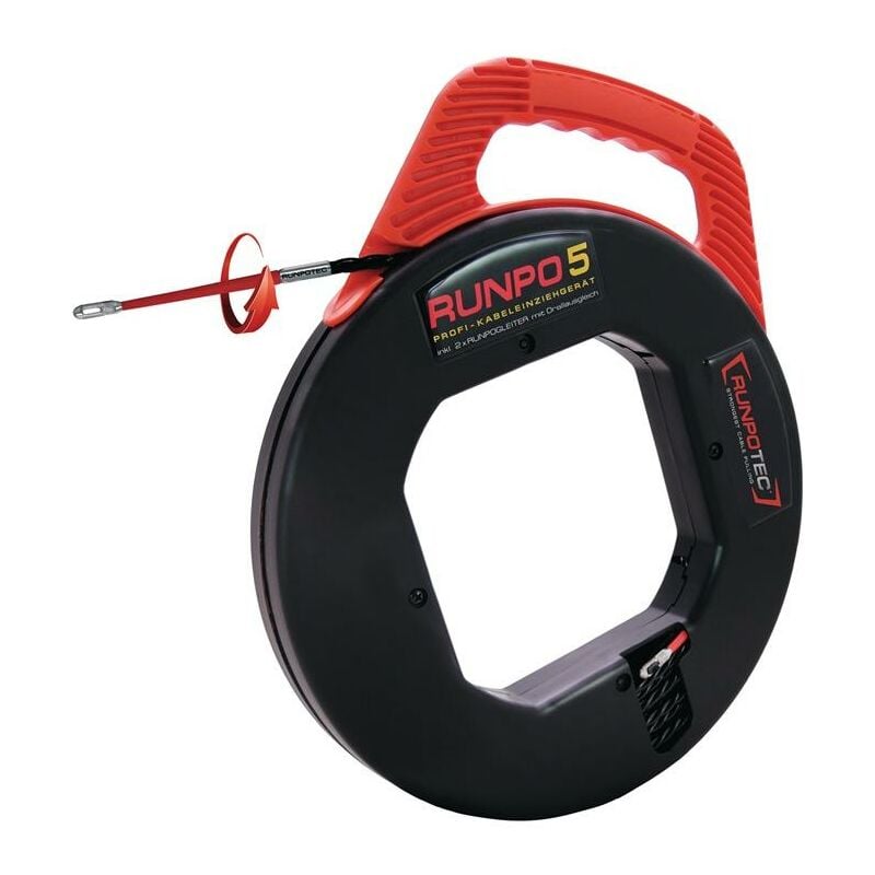 Runpotec - Tire-fils runpo 5 l. de ruban 30 m rayon courbure 15 mm d. du câble 5,3 mm