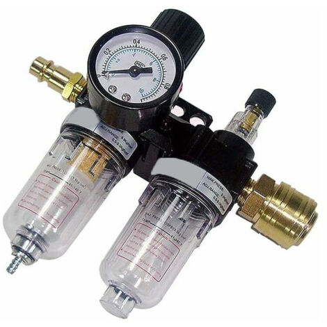 JALLERIA Ruolin filter regulator 1/4 air pressure regulator, water-oil separator, air pressure regulator for compressor and pneumatic tools
