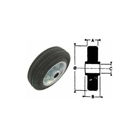 RUOTA 140 BOCCOLA NYLON
