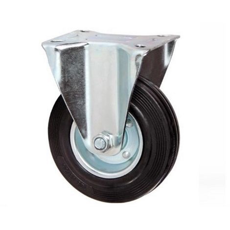 RUOTA AVO 80A RIVESTIMENTO IN GOMMA 180x50 MM IN GOMMA CON STAFFA SUPPORTO FISSO