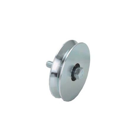 RUOTA CANCELLI GOLA V 1 CUSCINETTO A SFERA ART.402- -  EE ¸ mm.50x16 - portata Kg.80 - gola V 92  ° - 2 pezzi COMBI