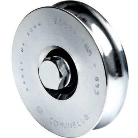 RUOTA CANCELLO A FISSARE GOLA TONDA 310 COMUNELLO - ZINCATA + CUSCINETTO GOLA MM 16 MM  80- 2 pezzi