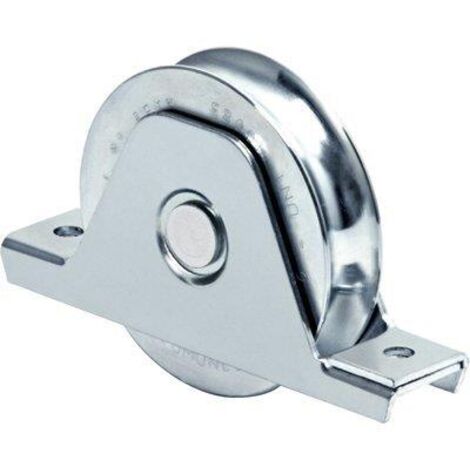RUOTA CANCELLO A SALDARE GOLA TONDA 337 COMUNELLO - ZINCATA SUPPORTO INTERNO + CUSCINETTO MM  80- 2 pezzi