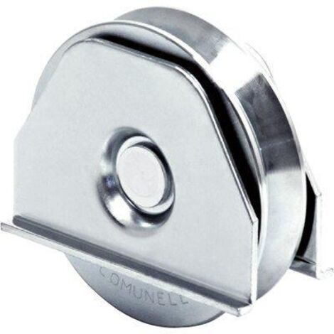 RUOTA CANCELLO A SALDARE GOLA V 330 COMUNELLO - ZINCATA SUPPORTO LATERALE + CUSCINETTO MM 120- 2 pezzi