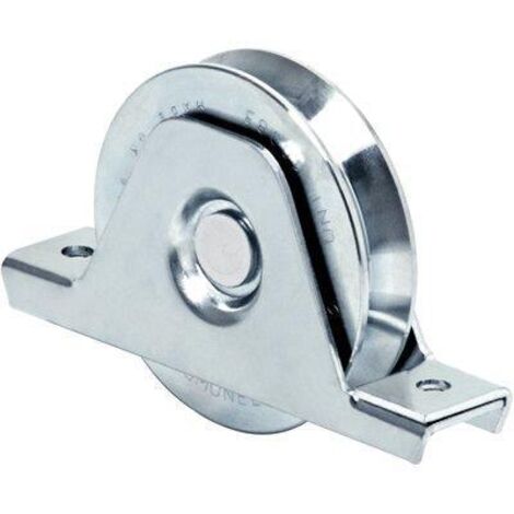 RUOTA CANCELLO A SALDARE GOLA V 335 COMUNELLO - ZINCATA SUPPORTO INTERNO + CUSCINETTO MM 120- 2 pezzi