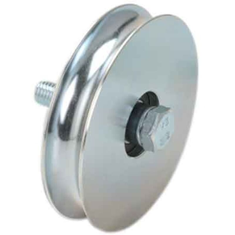 RUOTA CON BULLONE PER CANCELLI GOLA TONDA 140 mm