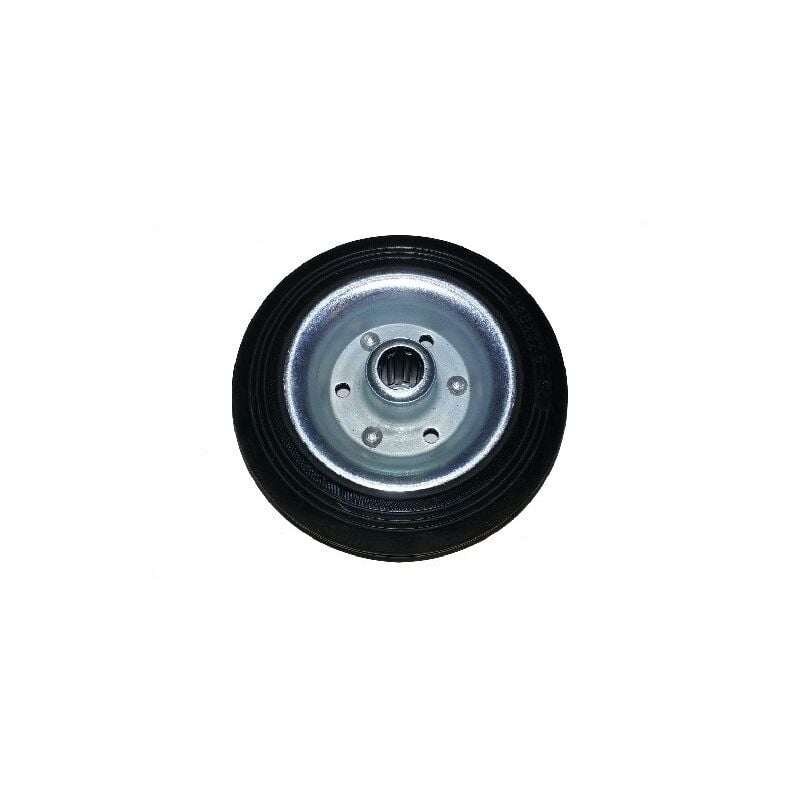 Image of AVO - ruota con rivestimento in gomma 125X37,5 in gomma piena marca made in italy