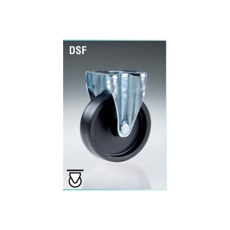 RUOTA CON SUPPORTO FISSO MM.50 PLASTICA