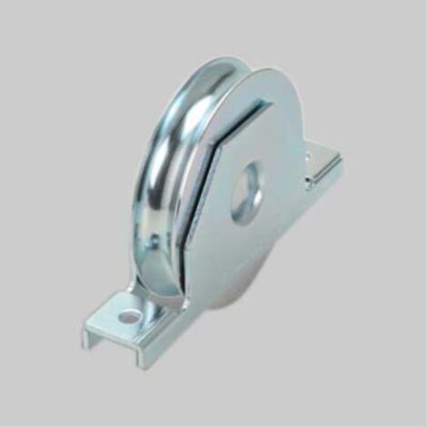 Ruota con supporto interno per cancelli gola tonda 120 mm