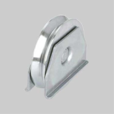 Ruota con supporto laterale per cancelli gola y 80 mm