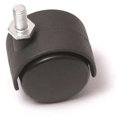 RUOTA D.40 PLASTICA NERA PERNO M8X15