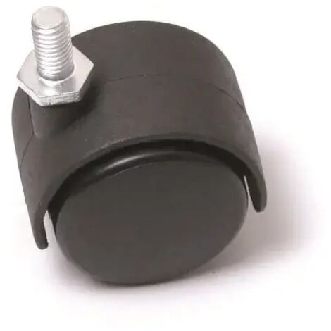 RUOTA D.40 PLASTICA NERA PERNO M8X15